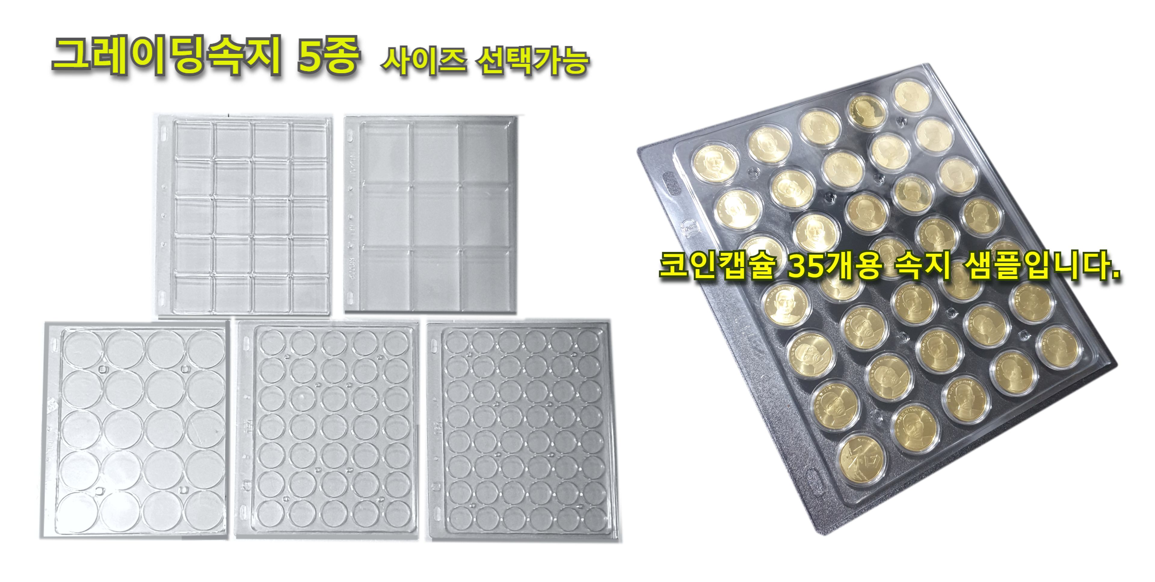 그레이딩전용 주화속지 (1장)